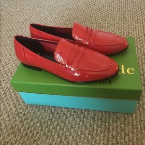 Kate Spade red loafers. NIB